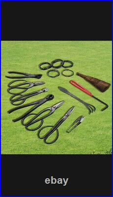 10Pcs Bonsai Tool Set Carbon Steel Kit Cutter Scissors Shears Tree Nylon Case