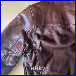 Aero leather Highwayman size 38 brown genuine leather riders men's jacket outer