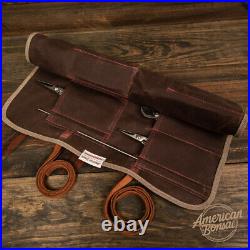 American Bonsai Double Decker Waxed Canvas Tool Roll 20 Slots (Made in USA)