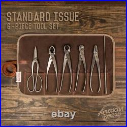 American Bonsai Stainless Steel Standard Issue Set & Tool Roll 6 Piece