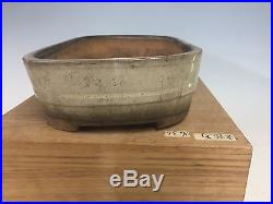 Antique Chinese Nakawatari Era Bonsai Tree Pot With Awesome Crackle Glaze 13 1/2