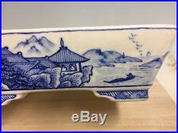 Awesome Blue Hand Painted Shohin Size Bonsai Tree Pot Made By Ito Gekkou 6 1/16