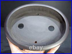 BIGEI Bonsai pot Round Pot with Cutoff Legs 153mm x 192mm x 37mm Japan