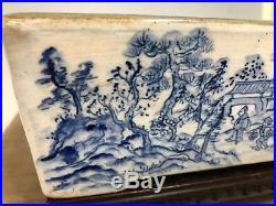 Beautiful Blue Hand Painted Shohin Size Bonsai Tree Pot By Tosui 6 5/8