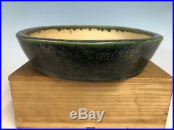 Beautiful Classic Green Glazed Tokoname Bonsai Tree Pot Made By Koyo 13 5/8
