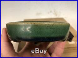 Beautiful Green Glazed Oval Shohin Size Tokoname Bonsai Tree Pot By Ikkou 6 7/8