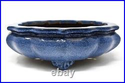 Blue Glazed Chinese Bonsai Pot 8 Diameter