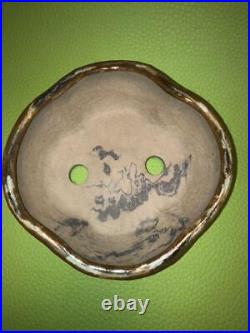 Bonsai Pot 16.2 x 5.3 cm Signature Patina Flowerpot Japanese Culture Vintage