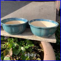 Bonsai Pot 8.2W Set of 2 pcs  There is a crack at the bottom of one of them