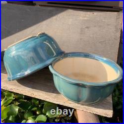Bonsai Pot 8.2W Set of 2 pcs  There is a crack at the bottom of one of them