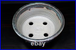 Bonsai Pot Japanese Tokoname SHUHO ROUND 7.2(18.5cm) green Oribe TA-03