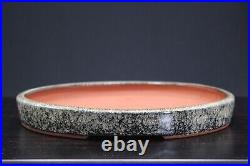 Bonsai Pot Japanese Tokoname YOZAN OVAL 9.8(25cm) brown shallow TA-05