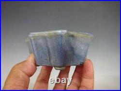 Bonsai Pot Kasuga Seisho Glazed Octagonal Width 11.2 cm / 4.4 in