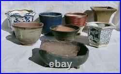 Bonsai Pot Shohin Size Set of 8 pcs Glazed Ueki Pot