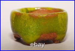 Bonsai Pot Shuho Kiln Colored Glaze Handmade Small Set of 5 With Box Syohin size