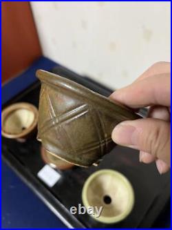 Bonsai Pot Small 3.1W Signed Set of 5 pcs Flower Cactus Vase Syohin