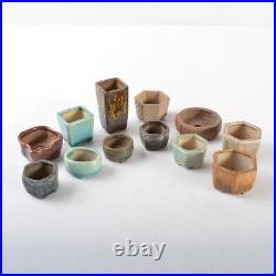 Bonsai Pot Small Syohin Set of 12 pcs Used From Japan Bulk Sale
