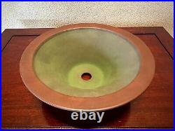 Bonsai Pot Tokoname Bigei Japanese Round High Quality 7×2.4 in
