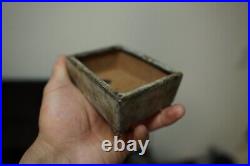 Bonsai Pot Tokoname Shuho Japanese Shohin Sized Rectangle Glazed 4.5×3.5×2 in