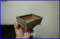 Bonsai Pot Tokoname Shuho Japanese Shohin Sized Rectangle Glazed 4.5×3.5×2 in