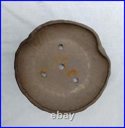 Bonsai Pot Tokoname Suishoen Hand-built Unglazed Round Dia. 25 cm / 9.84 in