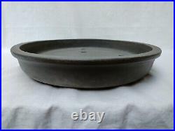 Bonsai Pot Tokoname Suishoen Unglazed Oval Width 40 cm / 15.75 in