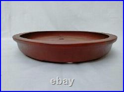 Bonsai Pot Tokoname Yamaaki Unglazed Oval Width 15.94/ 40.5 cm