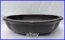 Bonsai Pot Tokoname Yamaaki Unglazed Width 16.93 in/ 43 cm