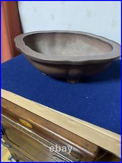 Bonsai Pot Tokoname-ware Zenigo Unglazed Width 40 cm / 15.75 in