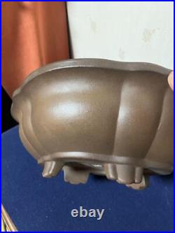 Bonsai Pot Tokoname-ware Zenigo Unglazed Width 40 cm / 15.75 in