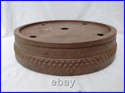Bonsai Pot Zenigo Tokoname Studded Drum Large Dia. 42.7 cm / 16.81 in. Patina