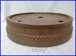 Bonsai Pot Zenigo Tokoname Studded Drum Large Dia. 42.7 cm / 16.81 in. Patina