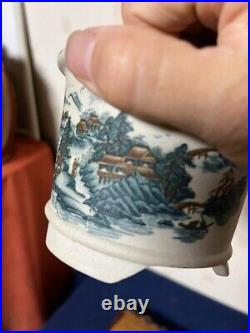 Bonsai Pot glaze china signature of the artist