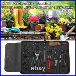 Bonsai Tool Kit 10 Pcs High-quality Carbon Steel Bonsai Tree Care Set With Bag