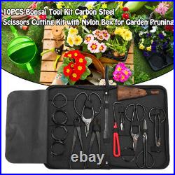 Bonsai Tool Kit 10 Pcs High-quality Carbon Steel Bonsai Tree Care Set With Bag