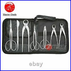 Bonsai Tool Kit Master Grade 7PCS Long Length Cutter Scissors Tweezers Set