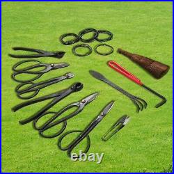 Bonsai Tools Set Carbon Steel 10 x Kit Cutter Scissors Shears Tree Nylon Bag