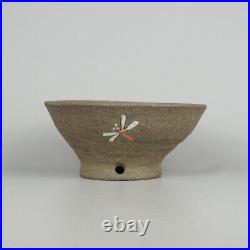 Bonsai pot Bunzan Sabae Gardening Round bowl with dragonfly design From Japan