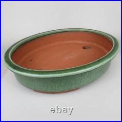 Bonsai pot Signed Yozan Oval 37cm / 14.57 Glazed