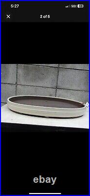 Bonsai pot Tokoname Harumatsu Toen Japanese oval Large 22.4×15.7×2.3 in mint