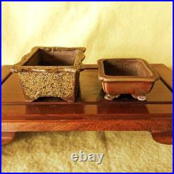 Bonsai pot (flower pot, wild grass pot) Heian Nijisen & Machinao 2 types set