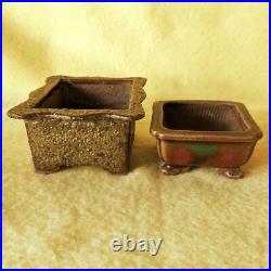 Bonsai pot (flower pot, wild grass pot) Heian Nijisen & Machinao 2 types set