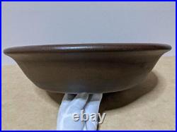 Bonsai pot (wild grass pot) Nakano Gyuzan hand-made Shido rim round bowl