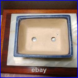 Chinese Bonsai Pot Glazed Signed Shu Kozan Width 14 cm / 5.51 in