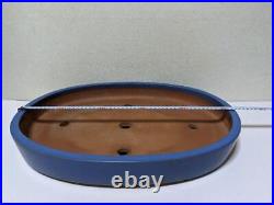 Chinese Bonsai Pot Oval Glazed Signed Width 53 cm / 20.87 in