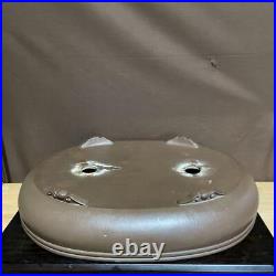 Chinese Bonsai pot SHIDEI Oval shape W47cm H9cm Unglazed