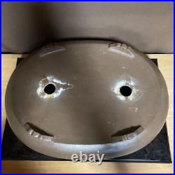 Chinese Bonsai pot SHIDEI Oval shape W47cm H9cm Unglazed
