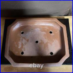 Chinese Bonsai pot SHUDEI Rectangular shape W36cm H8cm Unglazed