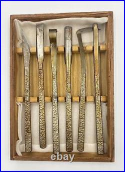 Chisel Bonsai Tools Grafting Knife Mallet 6 pieces Used Rust present Japan