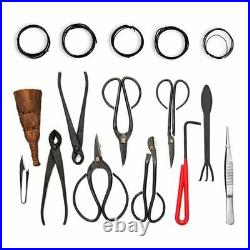 Garden Bonsai Tool Set 16pcs Carbon Steel Kit Cutter Scissors With Nylon Case